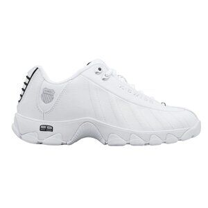 K-Swiss ST329 CMF Men's Leather Sneakers White/Black/Silver - X Wide